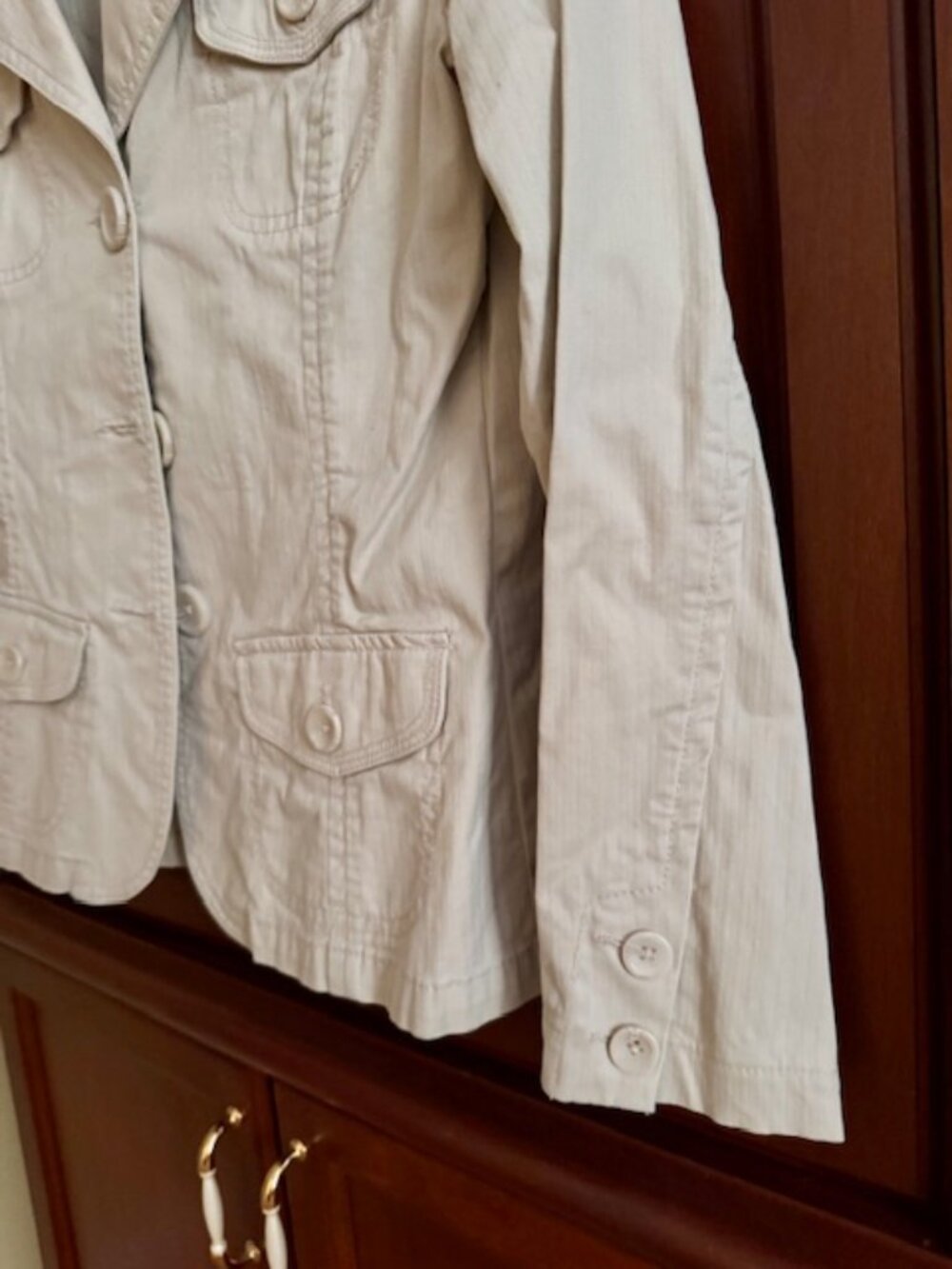 BEige Classic cut jacket - Picture 4 of 6